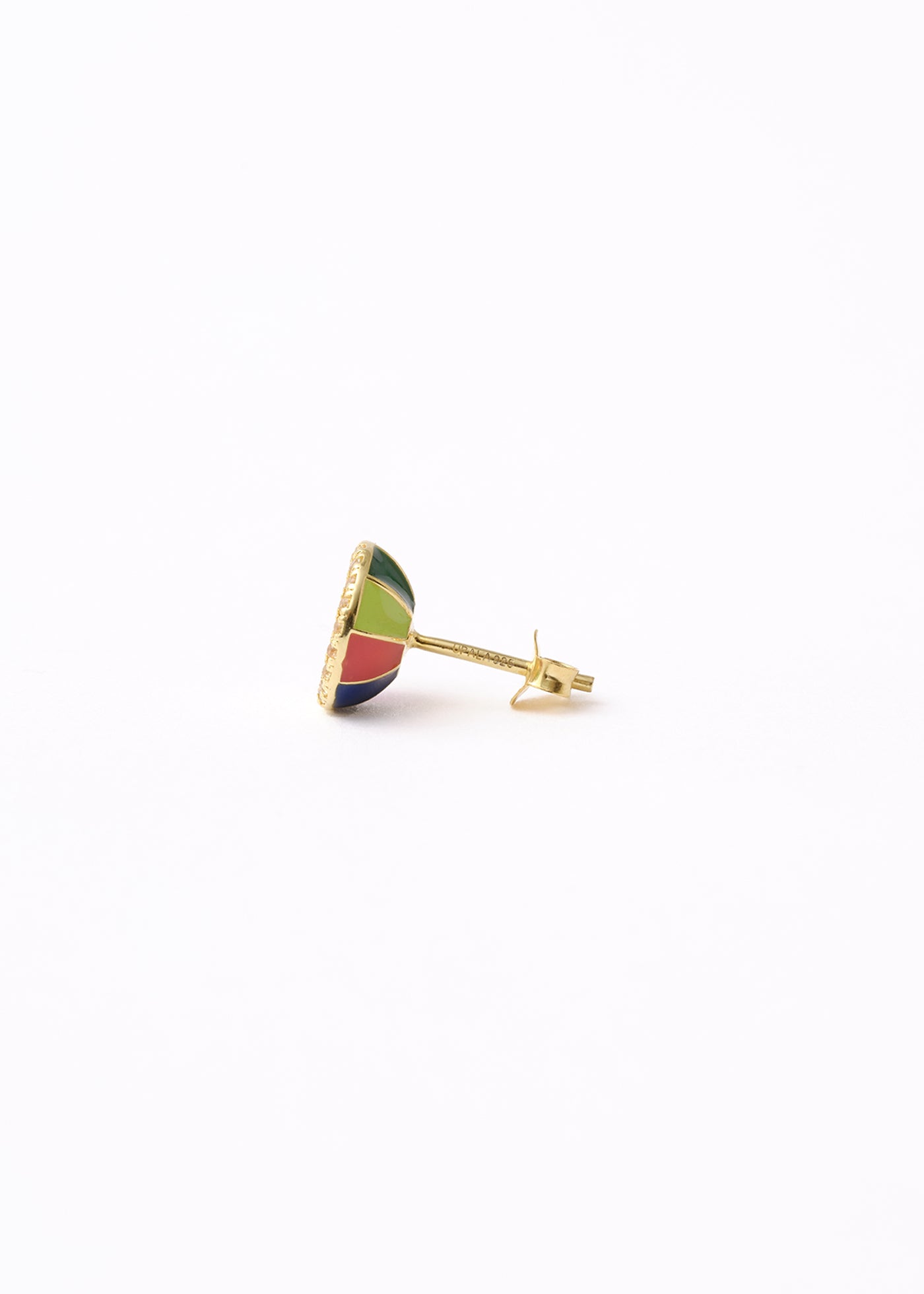 Polki Multi Color Enamel Pave Stud