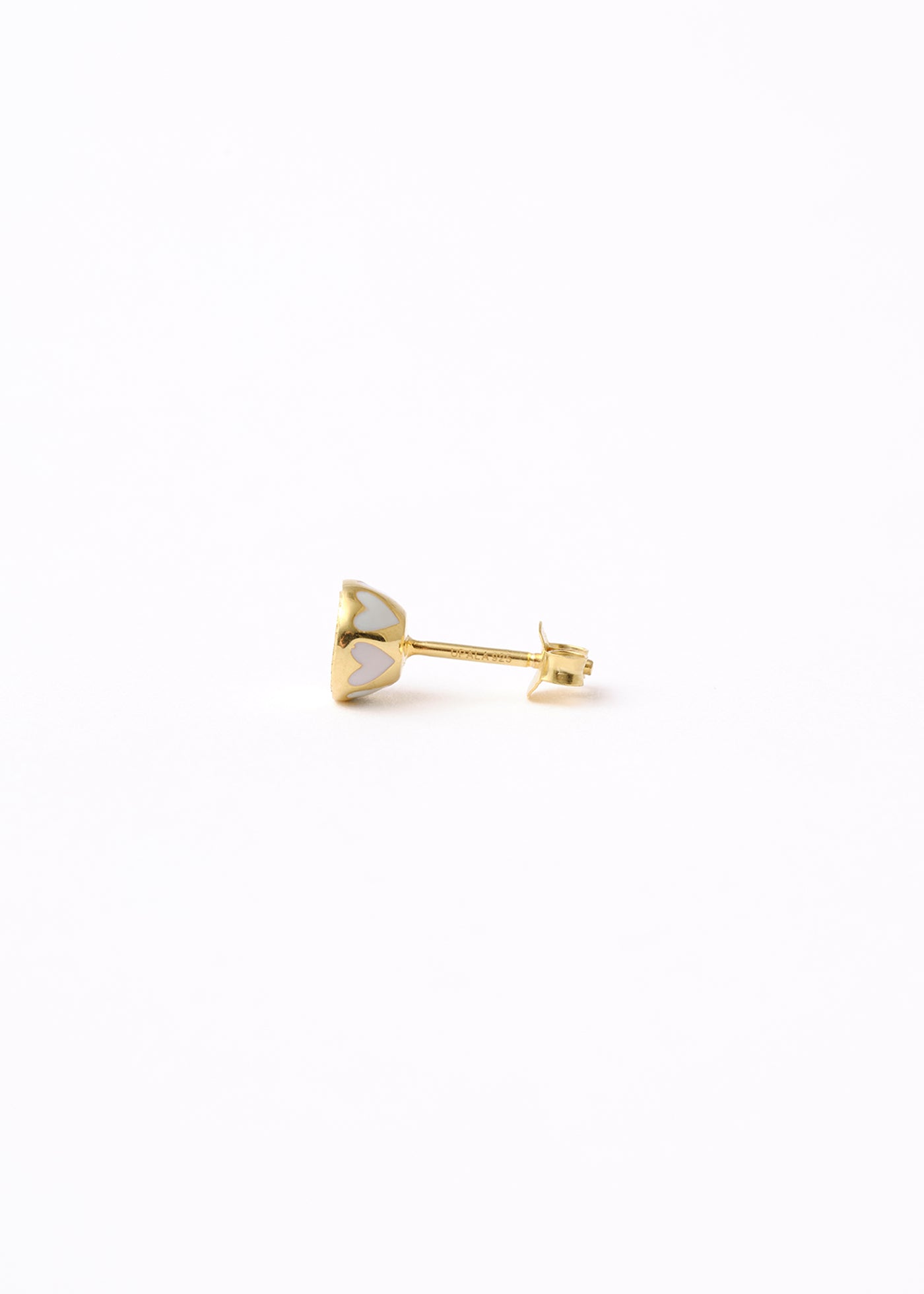 Polki Pastel Heart Enamel Stud