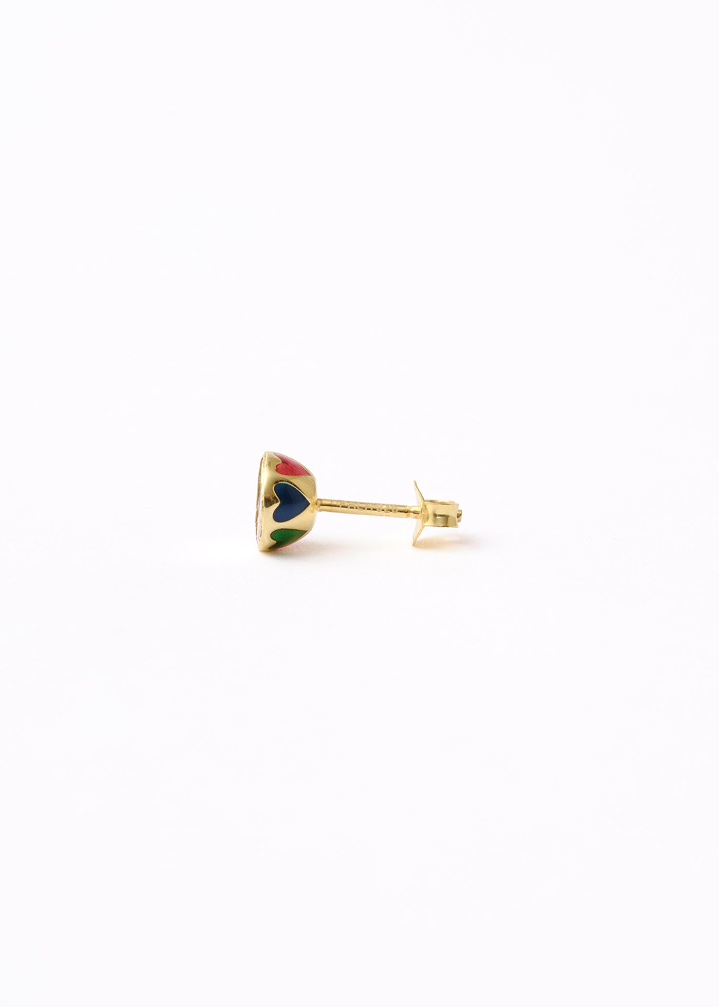 Polki Vivid Heart Enamel Stud