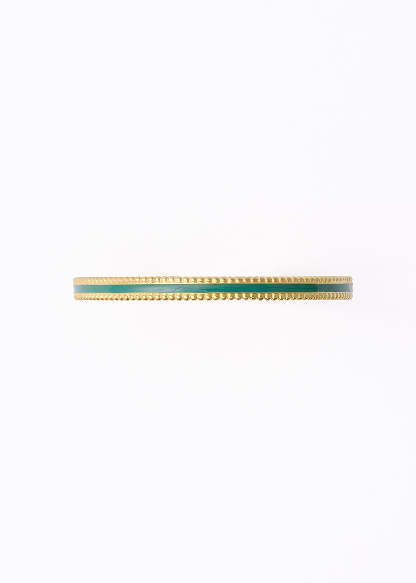 Milgrain Green Enamel Bangle