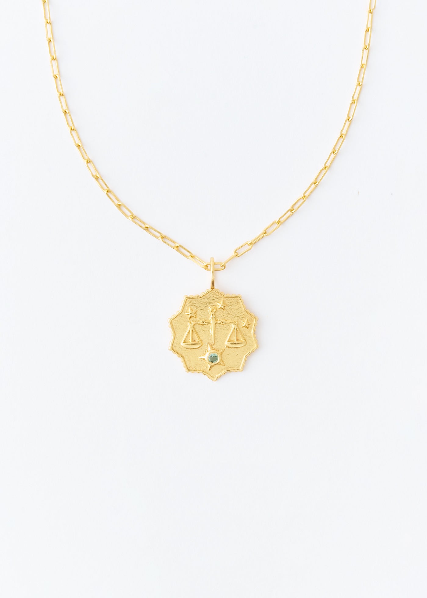 Astro Sign Plate Necklace LIBRA - 天秤座 -