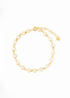 Moonstone Gem Bezel Chain Bracelet