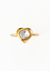 Moissanite Heart Polki Ring