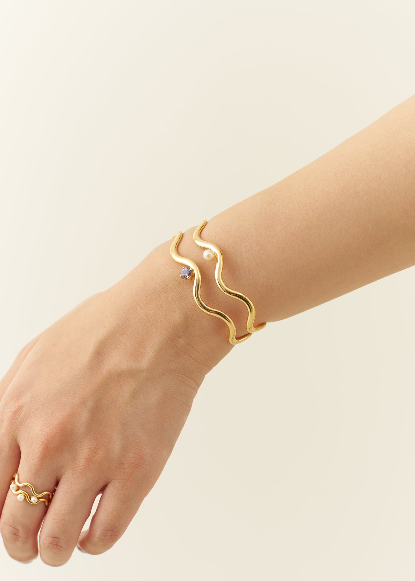 Celestial Crescent Clouds Bangle Tanzanite | Pasand by ne Quittez