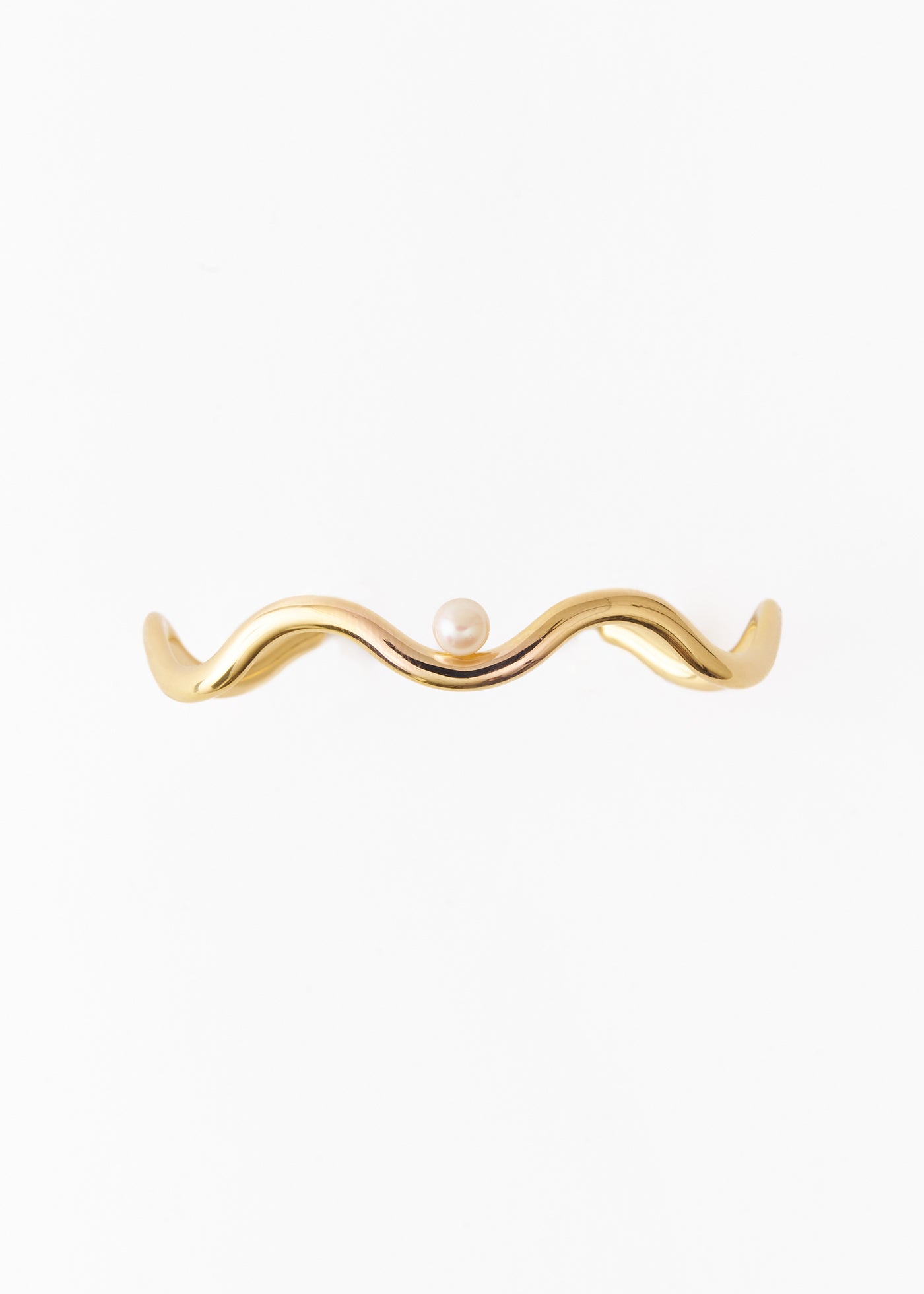 Celestial Crescent Clouds Bangle Pearl