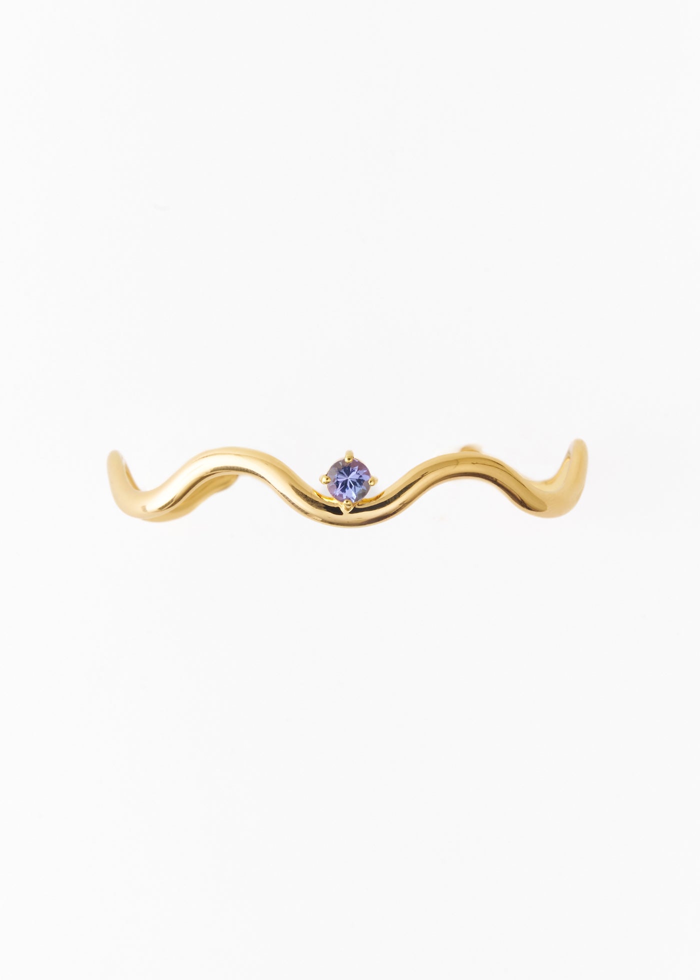 Celestial Crescent Clouds Bangle Tanzanite