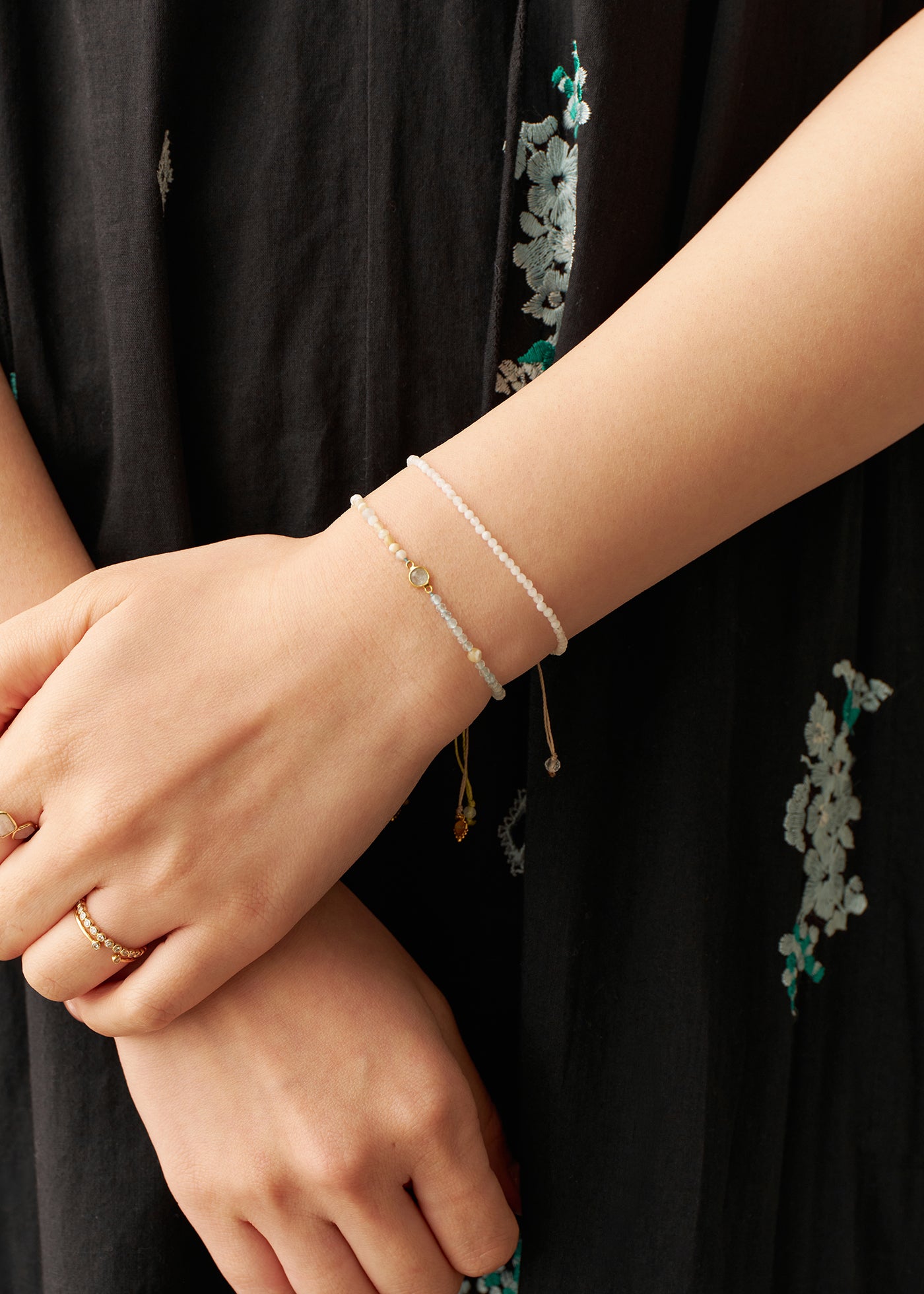 Chandra Beads Bracelet Aquamarine
