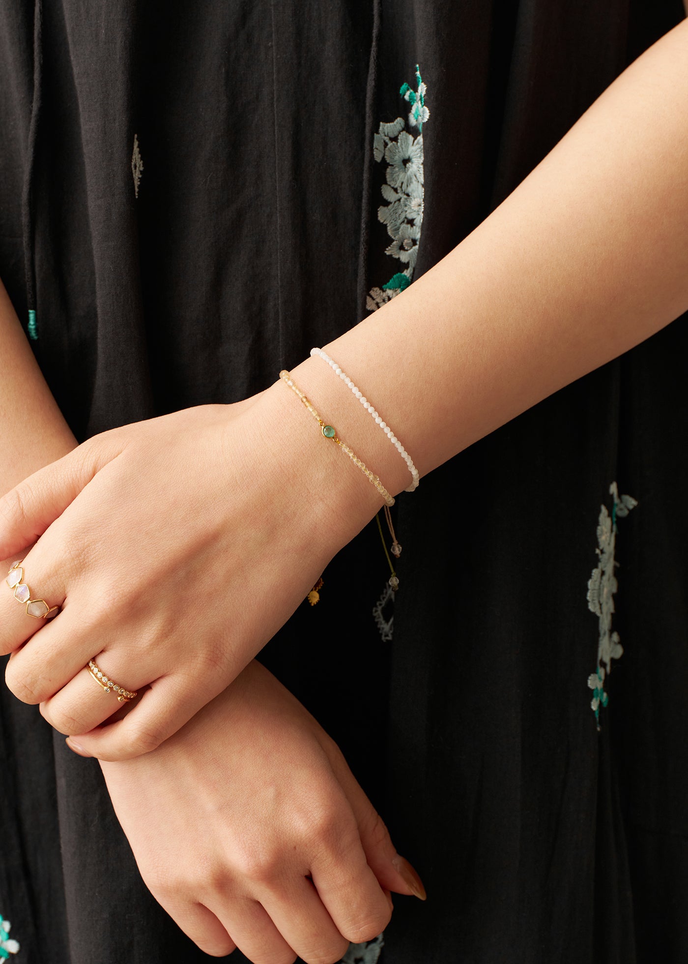 Chandra Beads Bracelet Emerald