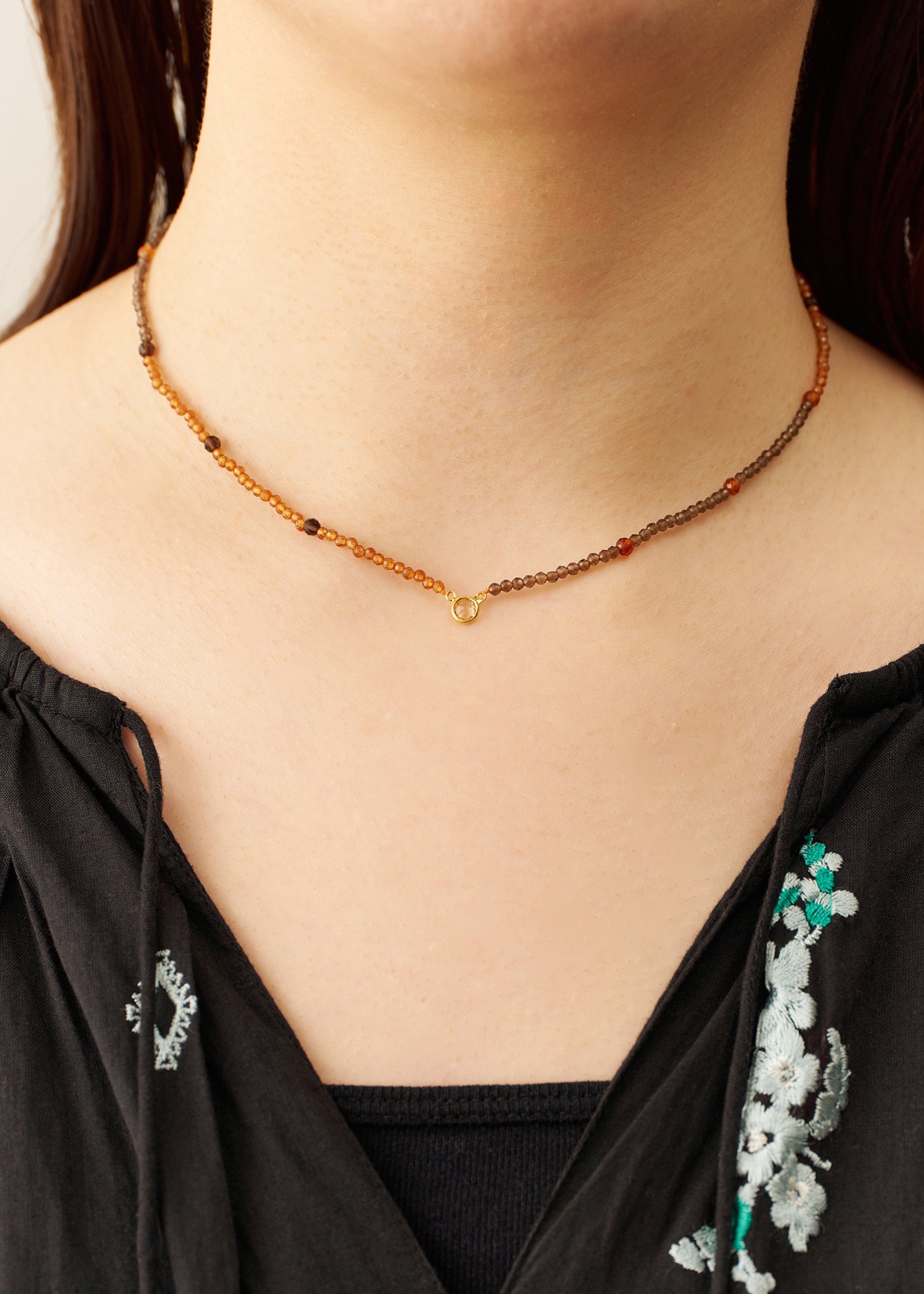 Chandra Beads Necklace Citrine