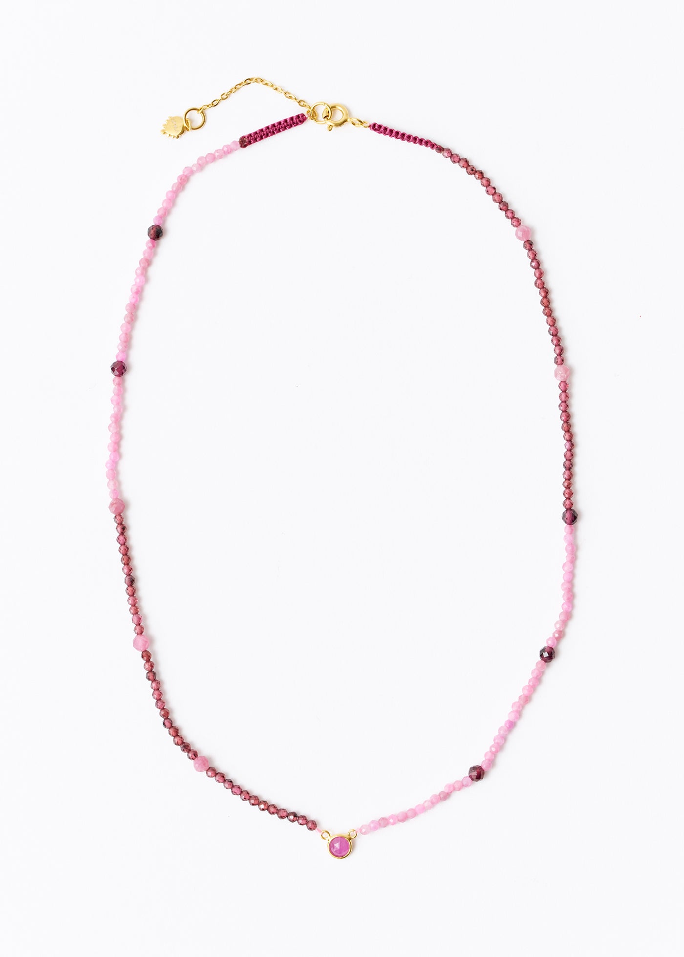 Chandra Beads Necklace Ruby