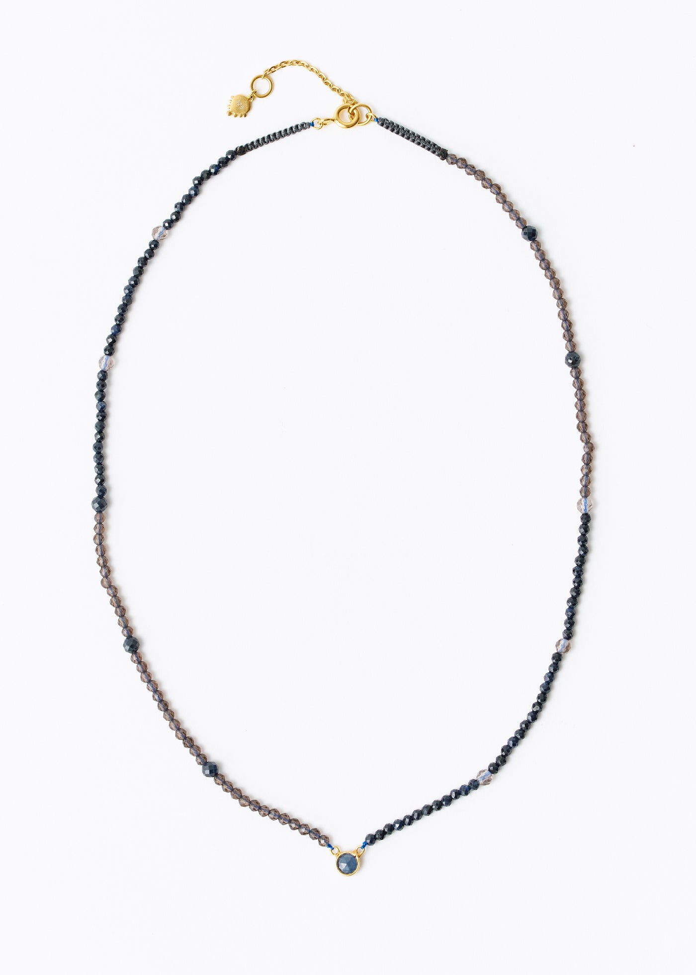 Chandra Beads Necklace Blue Sapphire