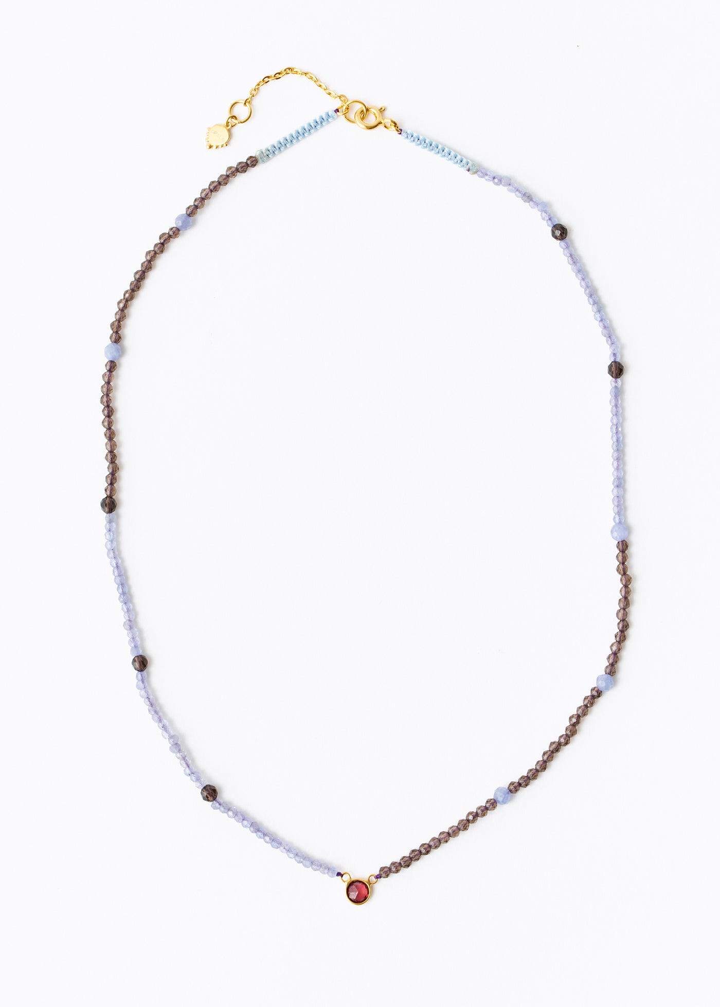 Chandra Beads Necklace Rhodolite Garnet