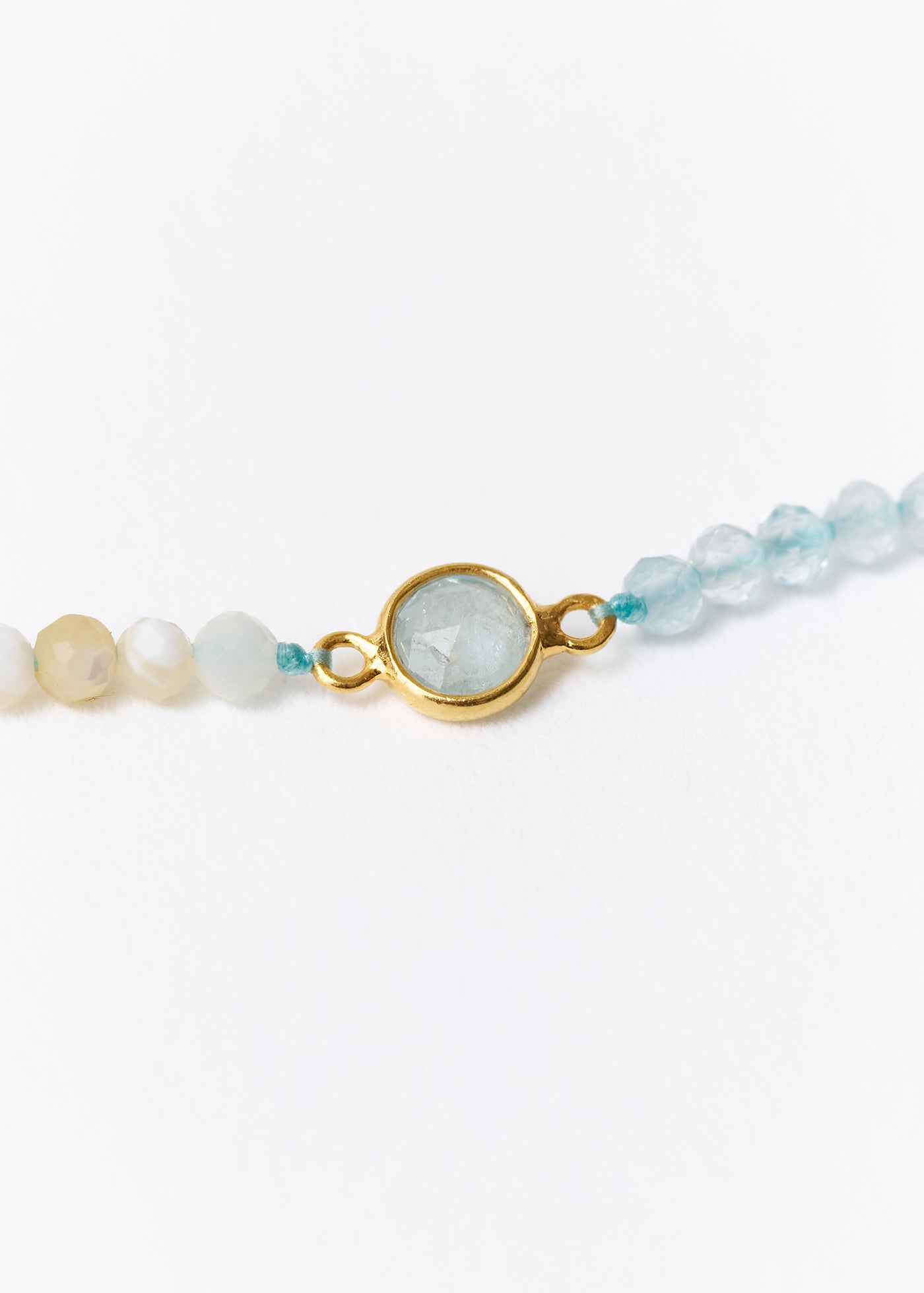 Chandra Beads Necklace Aquamarine