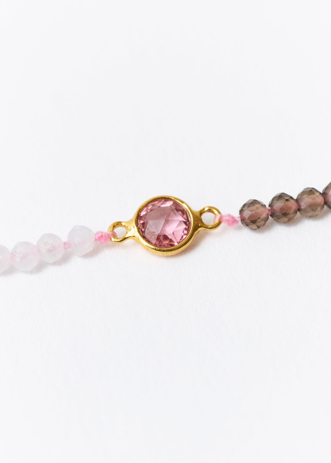 Chandra Beads Bracelet Pink Trourmaline